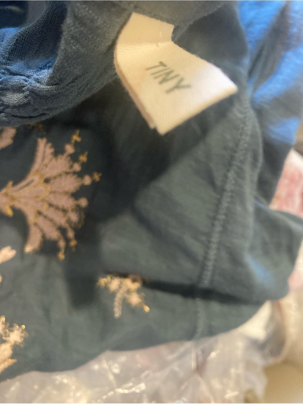 Embroidered Slate Blue Boho Tunic - Picture 5 of 7